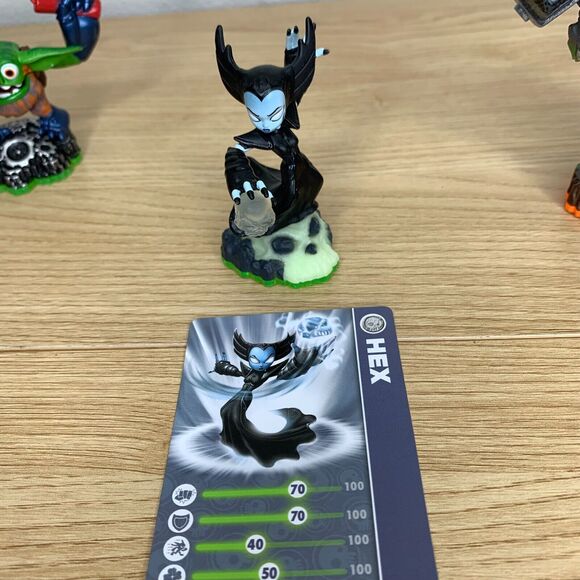 Skylanders Lot of 3 Hex , Boomer and Crusher Figures and Matching Cards - Picture 5 of 11